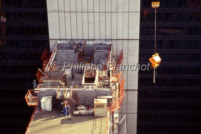 Chantier RATP Paris 04.JPG - Chantier de la RATP, construction du siège social entre 1993 et 1994, quai de la Rapée, Paris 12e